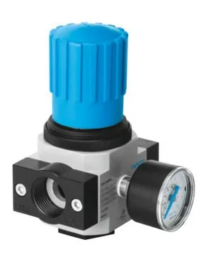 FESTO 162583 — "Регулятор давления Festo 162583 LR-1/4-D-7-MINI резьба внутренняя цилиндрическая 1/4"" 0.5...7бар -10...+60°С алюминий упр рукоятка б/м"
