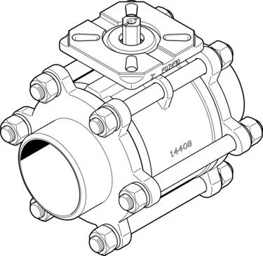 FESTO VZBA-3"-WW-63-T-22-F0710-V4V4T — Запорный клапан